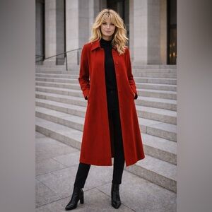 Harve Benard Classic Red Trench Coat